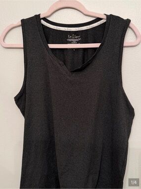 Dark Gray Sleeveless V-Neck Women's Tank Top
